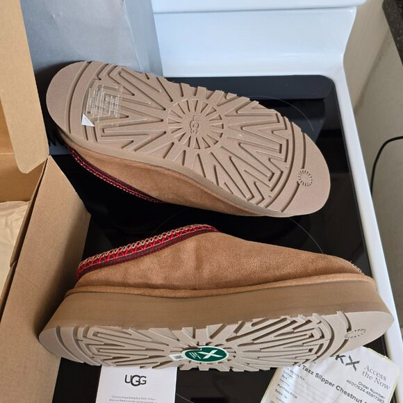 Ugg NIB Ugg Tazz Women's Slipper Sz 11 Chestnut w/ Tags & Shipping Ret $207.33 - Picture 4 of 7